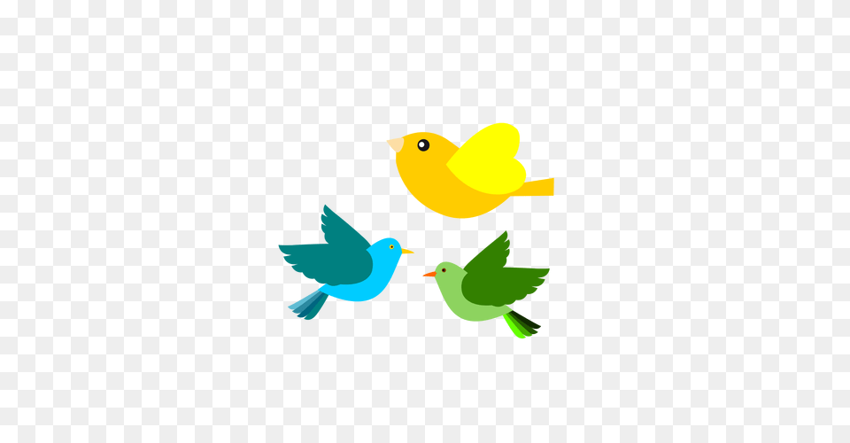 Clip Art Of Three Different Flying Birds, Animal, Bird, Canary Free Png