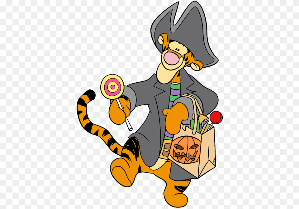 Clip Art Of Tigger As A Pirate Trick Or Treating On Halloween, Face, Head, Person, Baby Png