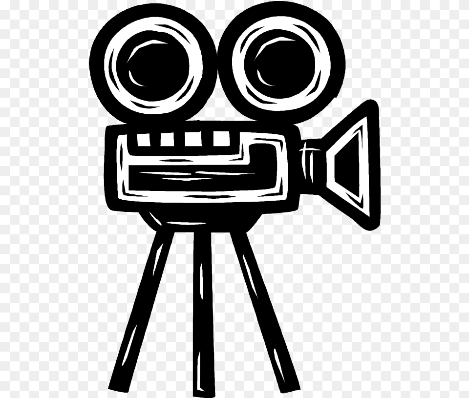 Clip Art Old Film Projector Movie Camera Drawing, Stencil Free Png