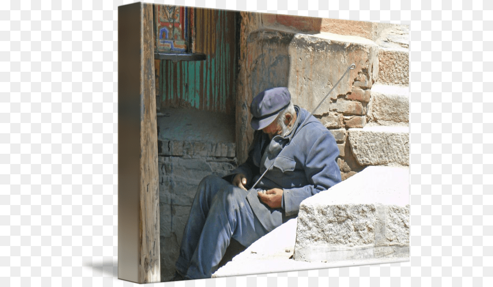 Clip Art Old Man Sleeping Sitting, Clothing, Coat, Hat, Pants Png