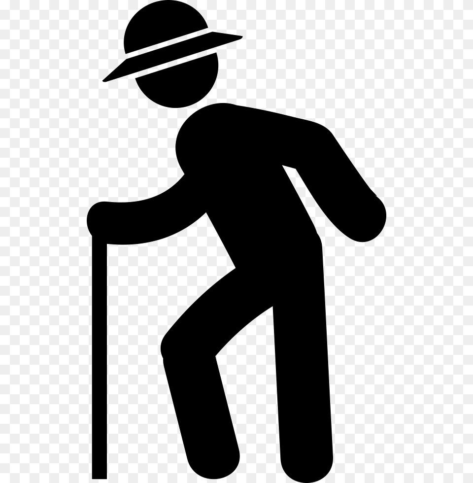 Clip Art Old Man Walking With Cane Old People Walking Icon, Stencil, Silhouette, Adult, Male Png