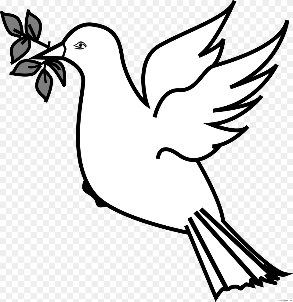 Clip Art Olive Branch Doves As Symbols Openclipart Dove And Olive Branch, Stencil, Silhouette, Animal, Bird Png Image