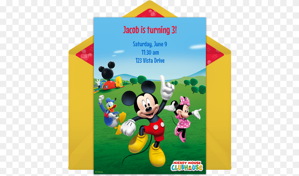 Clip Art Online Invitation Punchbowl Com Mickey Mouse Birthday Save The Date, Advertisement, Poster, Baby, Person Free Transparent Png