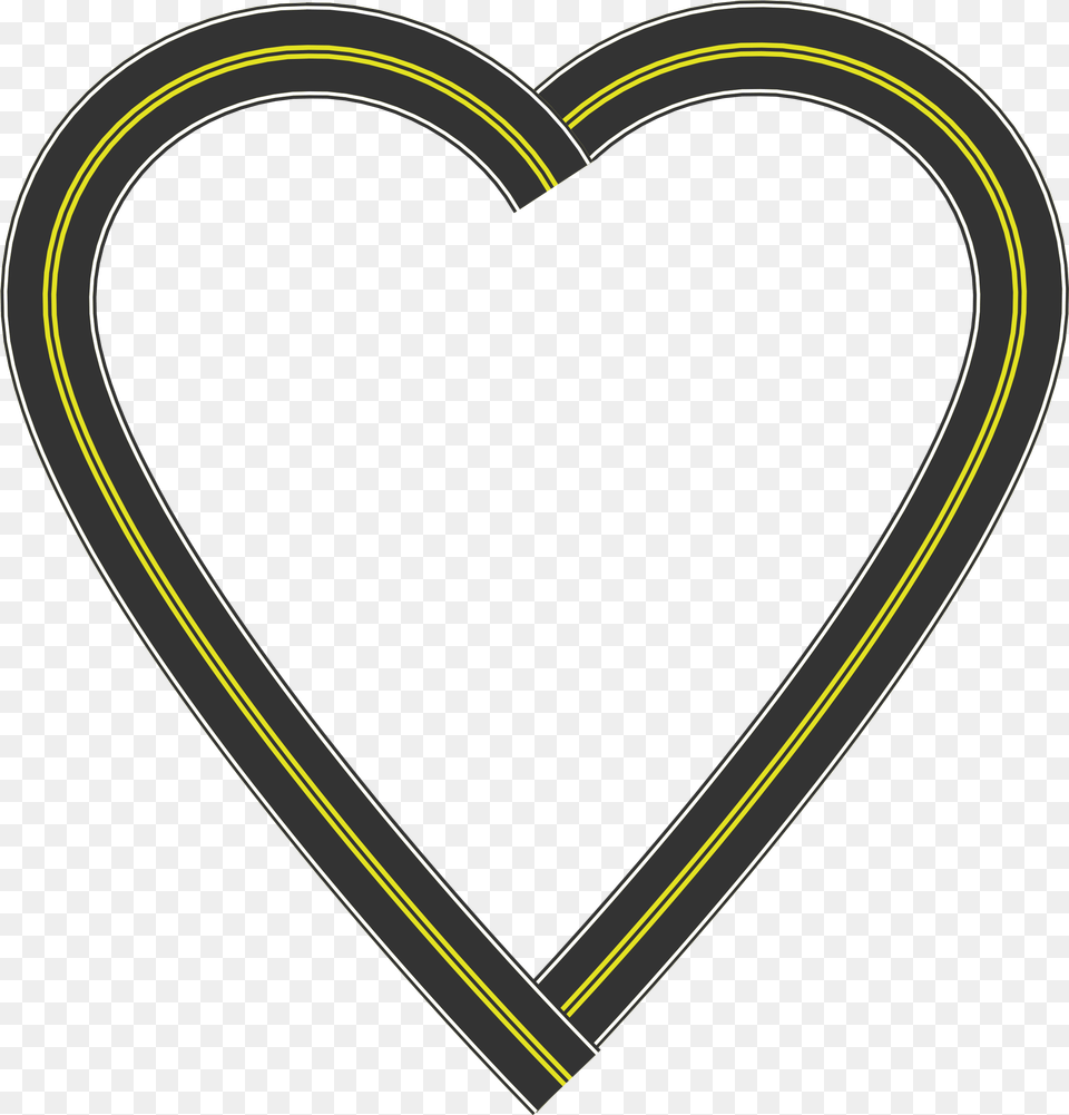 Clip Art Openclipart Heart Image Road Road Heart Free Transparent Png