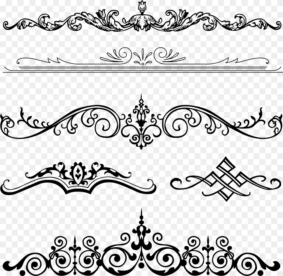 Clip Art Ornament Vectors, Gray Png