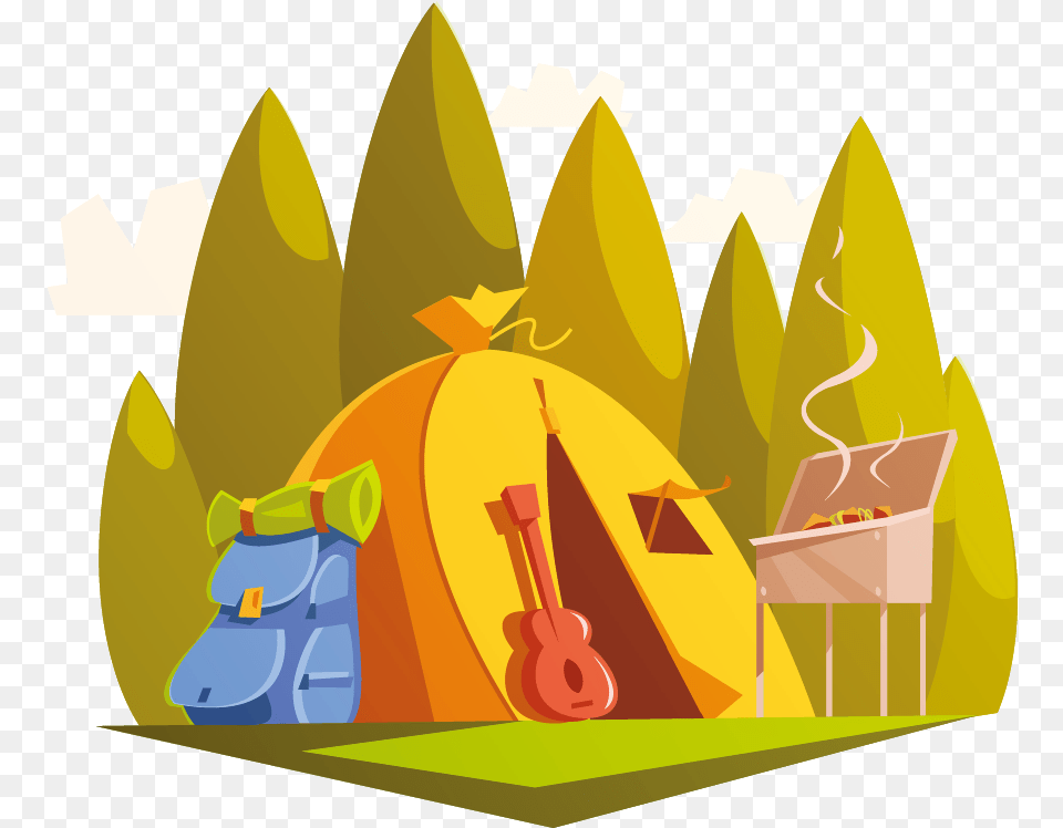 Clip Art Outdoor Recreation Cartoon Camping Hiking Cartoon, Outdoors, Tent, Nature Free Transparent Png