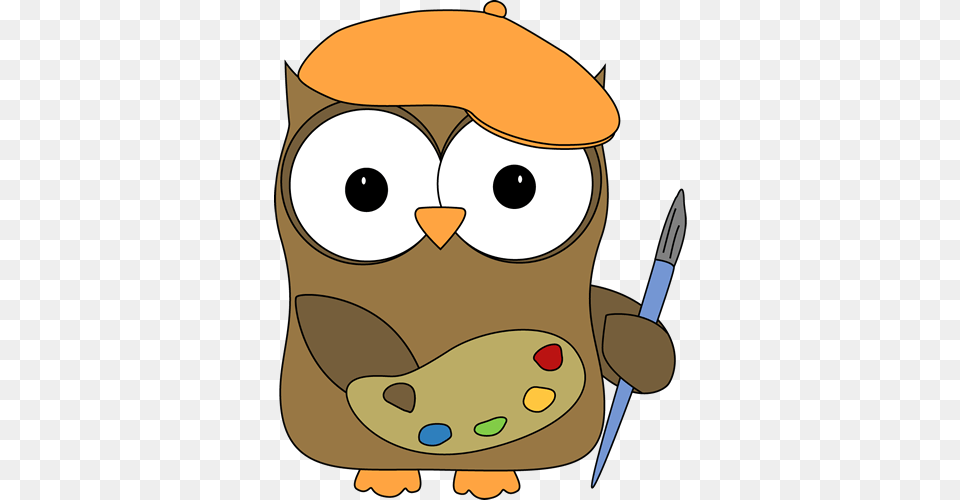 Clip Art Owl French Artist Painter Clip Art, Brush, Device, Tool, Nature Free Png Download