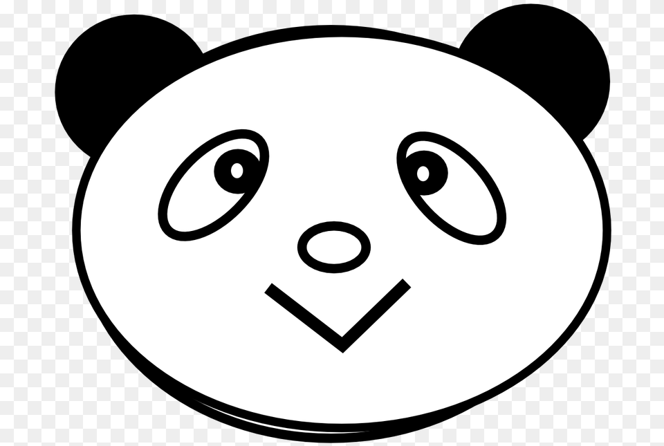 Clip Art Panda In Love Black, Stencil Free Transparent Png