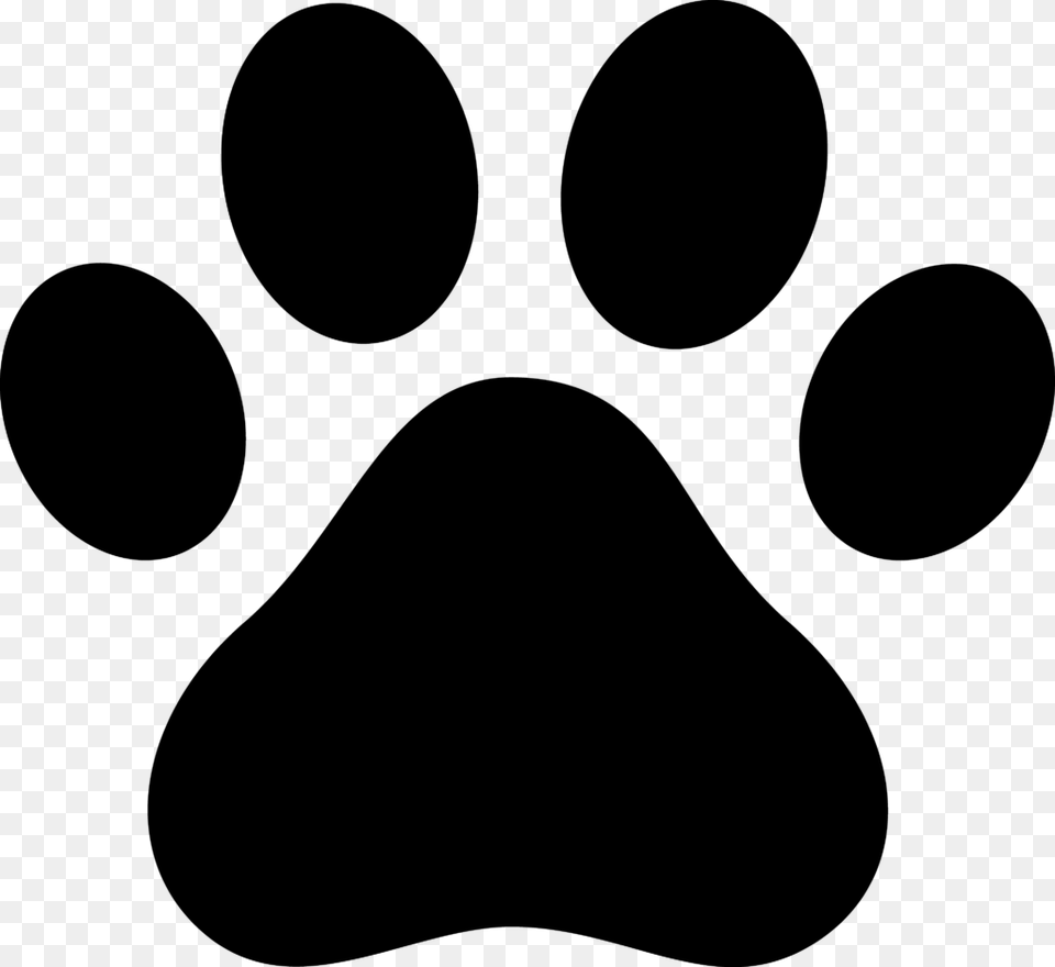 Clip Art Paw Print, Gray Free Png