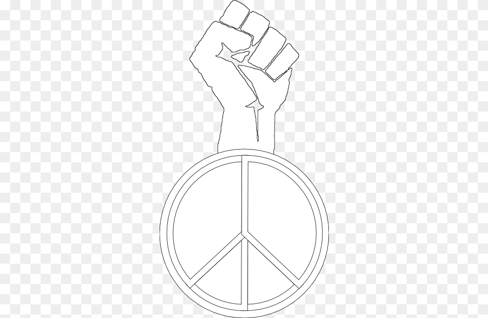 Clip Art Peace To The People Black White Line, Body Part, Hand, Person, Fist Free Png Download