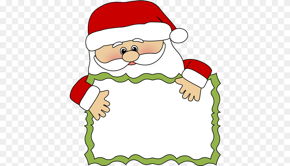 Clip Art Peeking Over A Blank Santa Christmas Border Clipart, Elf, Baby, Person Free Png Download