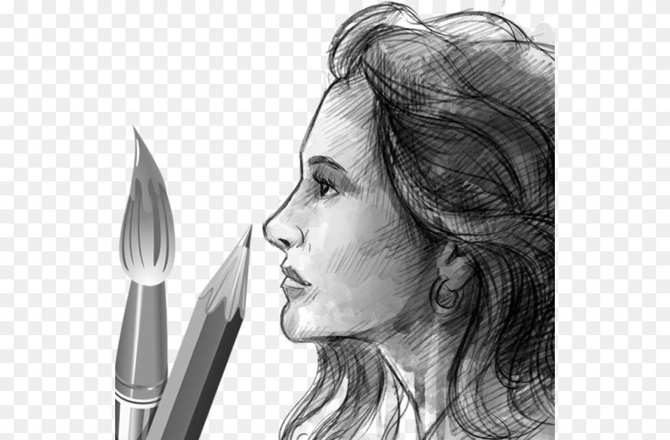 Clip Art Pencil Drawing Effect Art Pencil Drawing, Adult, Female, Person, Woman Free Transparent Png