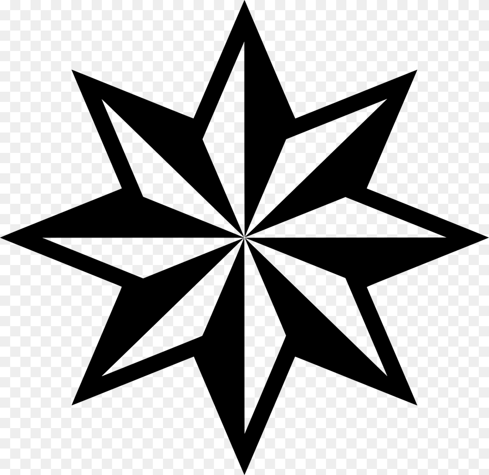 Clip Art Picture Royalty Techflourish 8 Point Star Vector, Gray Png