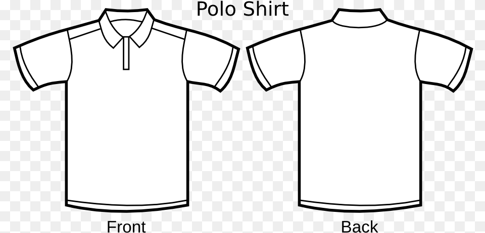 Clip Art Polo Clip Polo Shirt Template, Clothing, T-shirt Free Png Download