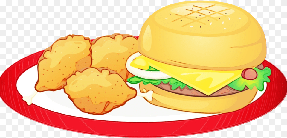 Clip Art Portable Network Graphics Junk Food Hamburger Cartoon Plate Of Food, Burger, Lunch, Meal Png Image