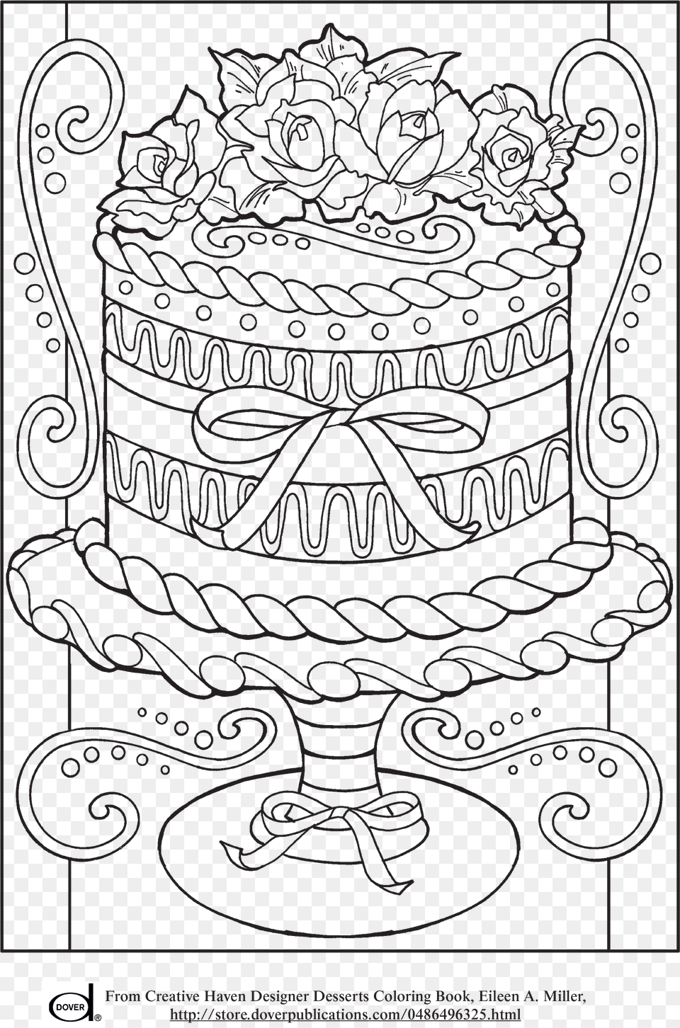 Clip Art Printable Pages Wedding Cake Coloring Pages For Adults, Emblem, Symbol, Architecture, Pillar Free Png