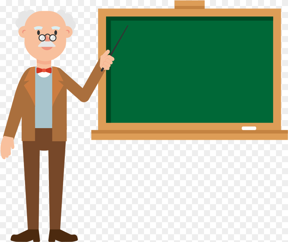Clip Art Professor Cartoon Animated Professor Teaching Gif, Blackboard, Person, Face, Head Free Png Download