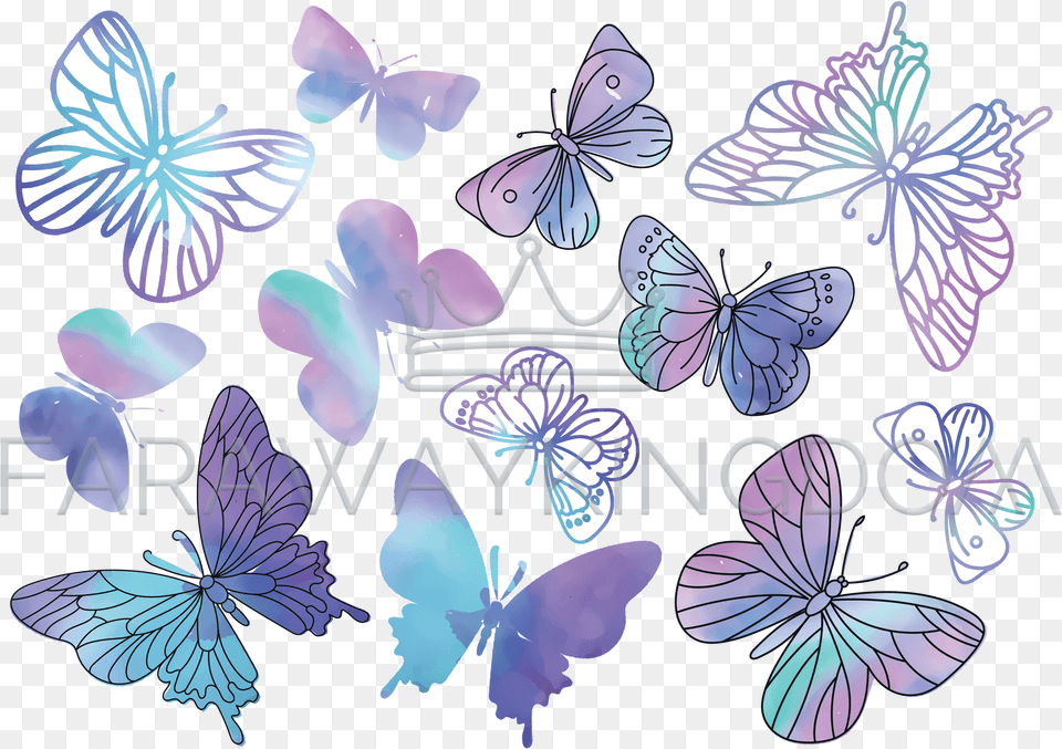 Clip Art Purple Butterfly, Flower, Plant, Graphics, Animal Png