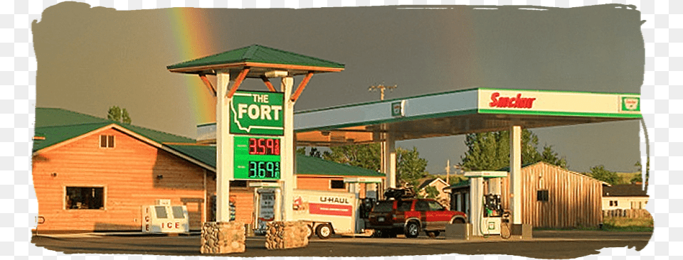 Clip Art Rainbow Gas Station Filling Station, Machine, Car, Transportation, Vehicle Png Image