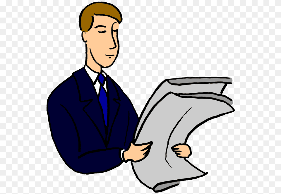 Clip Art Reading Newspaper Clipart, Person, Adult, Man, Male Png