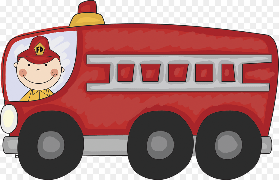 Clip Art Red Fire Truck, Baby, Person, Wheel, Machine Free Png Download