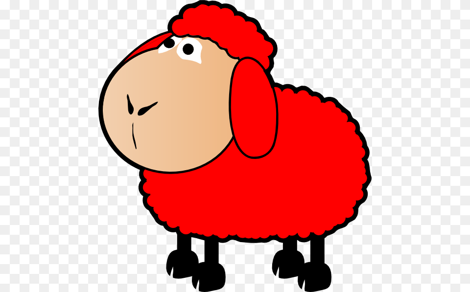 Clip Art Red Sheep, Livestock, Baby, Person, Animal Png Image