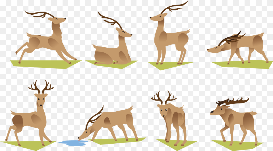 Clip Art Reindeer Antler Grazing Transprent Cartoon Deer Herd Free Transparent Png
