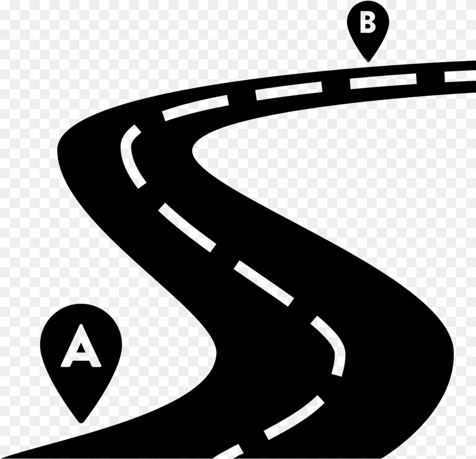 Clip Art Road Graphic Transparent Road Map, Gray Free Png