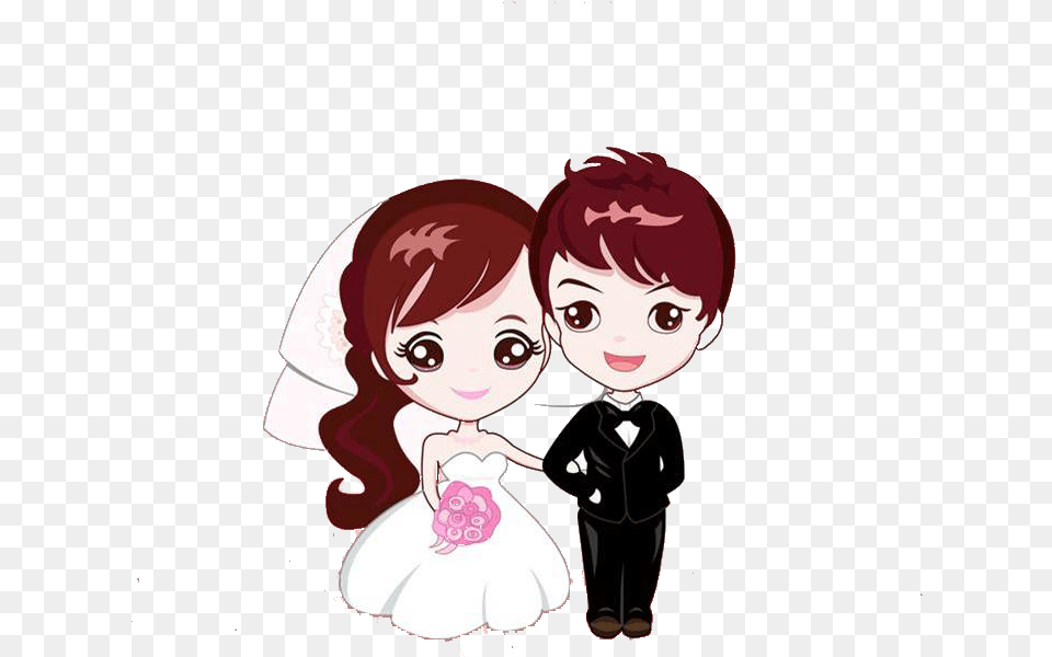 Clip Art Romance Couple Drawing Cartoon Cute Wedding Couple Cartoon, Book, Comics, Publication, Baby Png