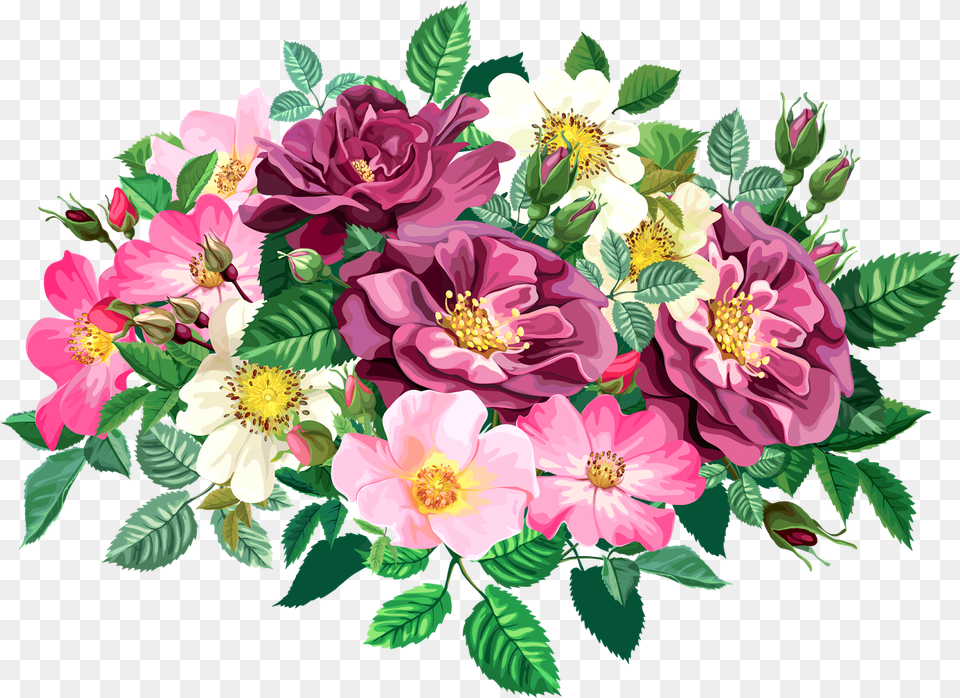 Clip Art Rose Cl Part Transparent Transparent Background Flower Bouquet, Flower Arrangement, Dahlia, Floral Design, Plant Free Png Download