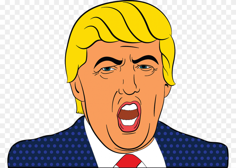Clip Art Royalty Fascism Only Reigns Donald Trump Cartoon Hand, Face, Head, Person, Adult Free Png Download