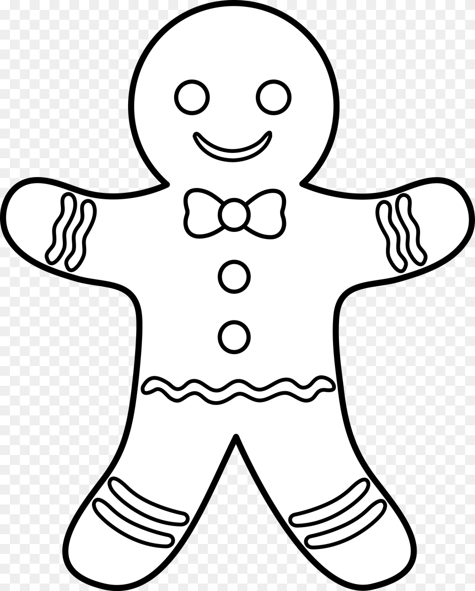 Clip Art Royalty Free Download Inspirational Coloring Gingerbread Man Clipart Black And White, Baby, Person, Outdoors, Winter Png