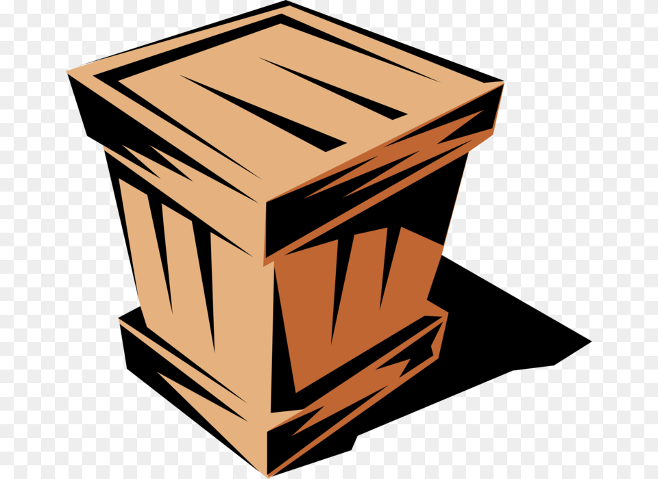 Clip Art Royalty Library Podium Vector Wooden, Box, Crate Free Png Download
