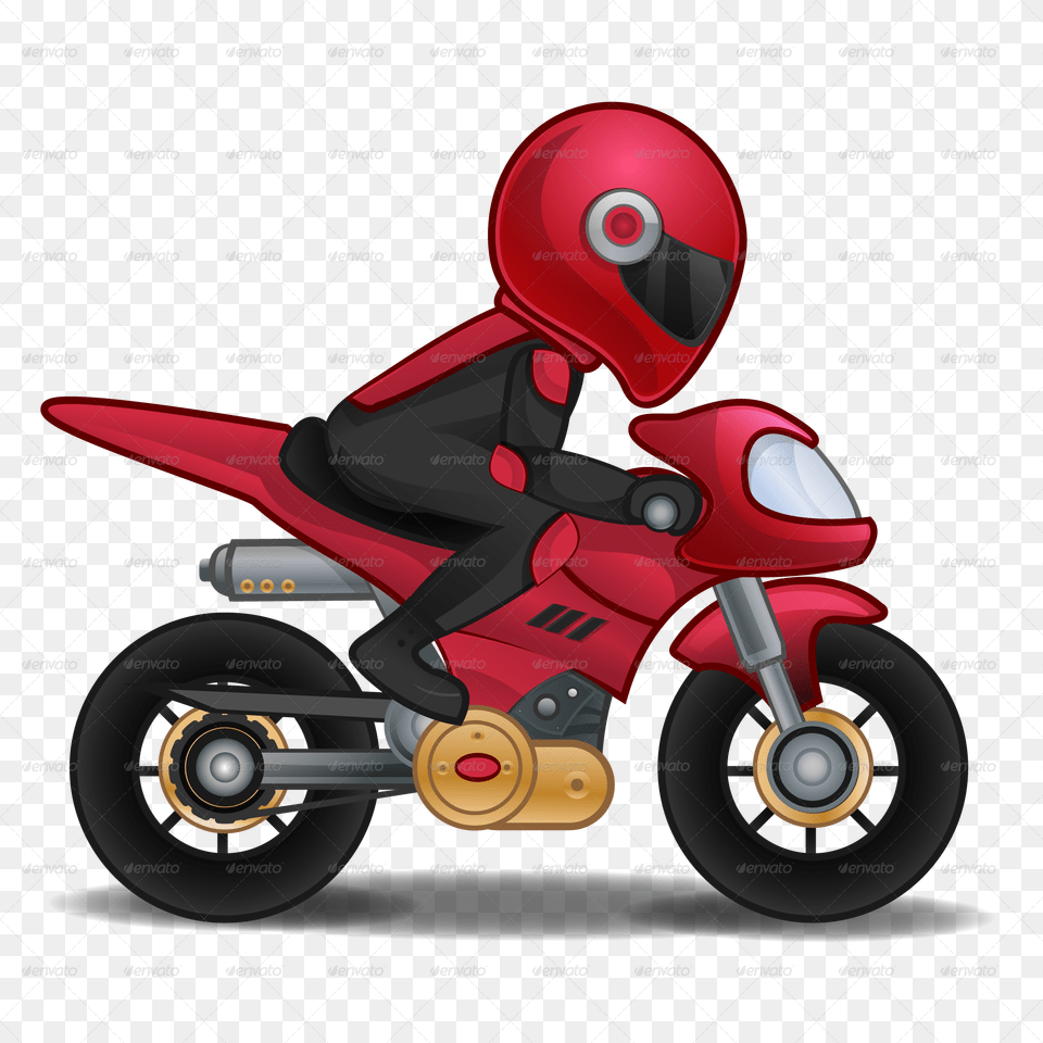 Clip Art Royalty Motorbike By Pasilan Graphicriver Motorcycle, Wheel, Machine, Helmet, Tool Free Png