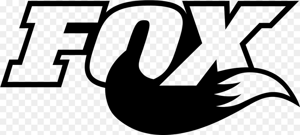Clip Art Royalty Stock Fox Racing Sponsor Sticker Fox Racing Shox, Gray Free Png