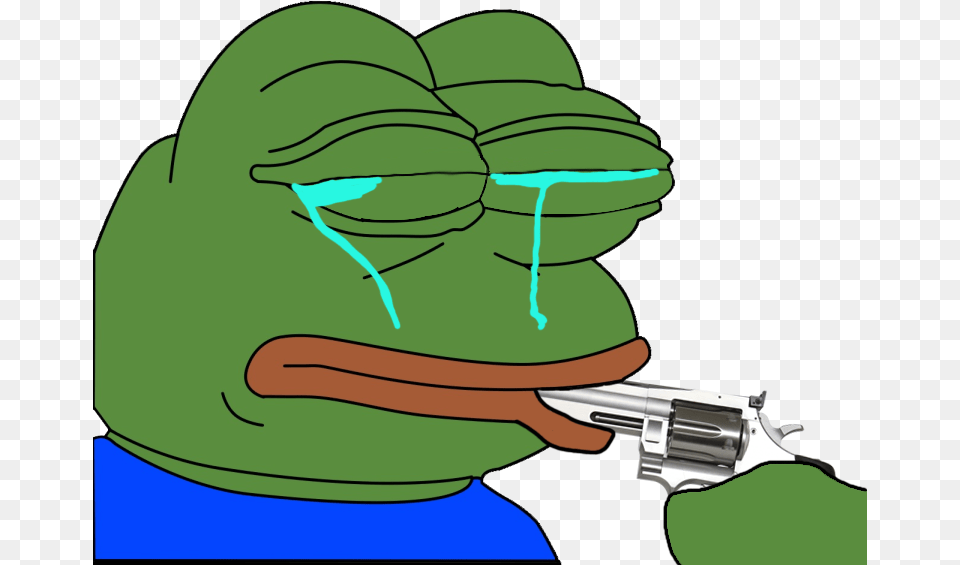 Clip Art Sad Pepe Pepe The Frog Depressed, Firearm, Gun, Handgun, Weapon Free Transparent Png