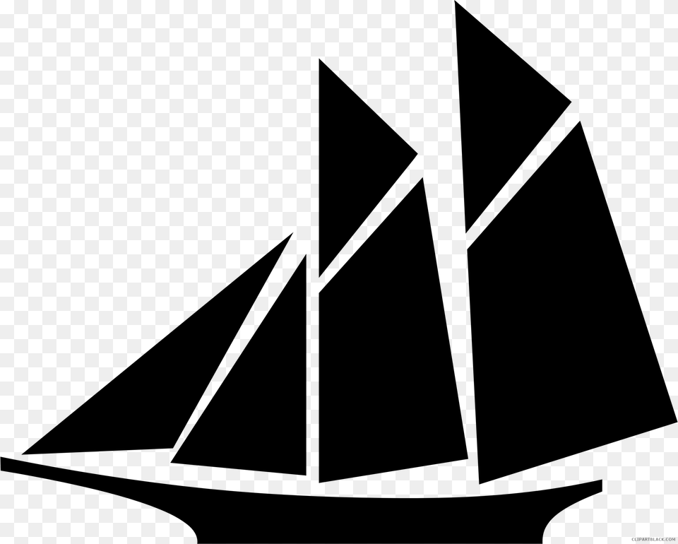 Clip Art Sail Boat, Gray Png