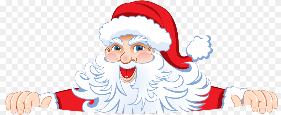 Clip Art Santa Peeking Clipart Merry Christmas Images 2018, Baby, Person, Face, Head Free Png Download