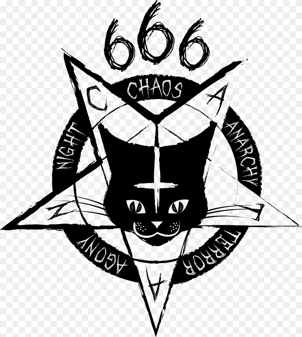 Clip Art Satanic Iphone Wallpaper Satanic Cat, Emblem, Symbol, Logo, Adult Free Png Download