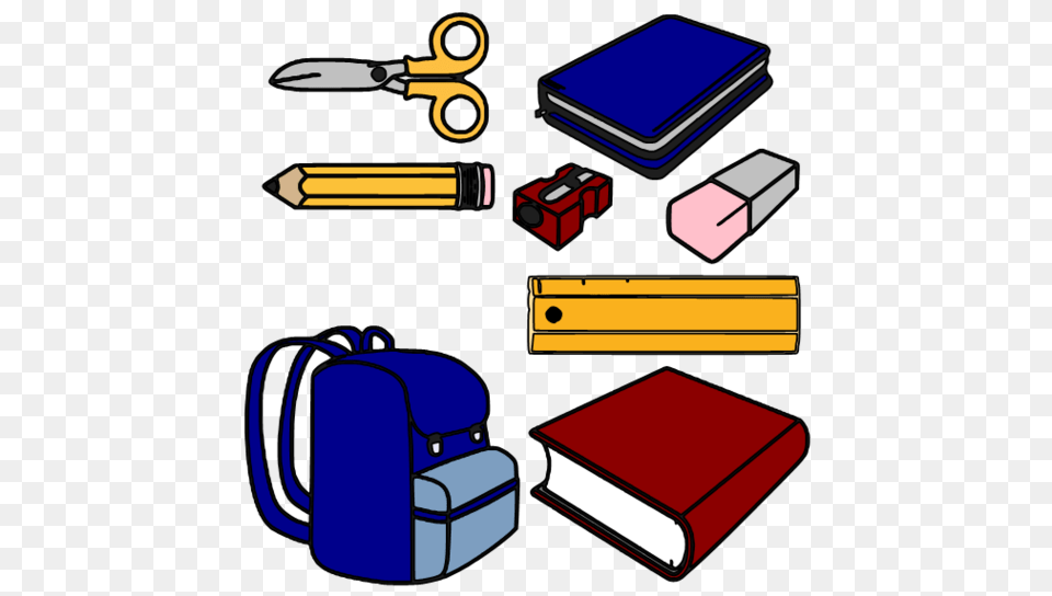 Clip Art School Supplies, Scissors, Pencil Free Png Download