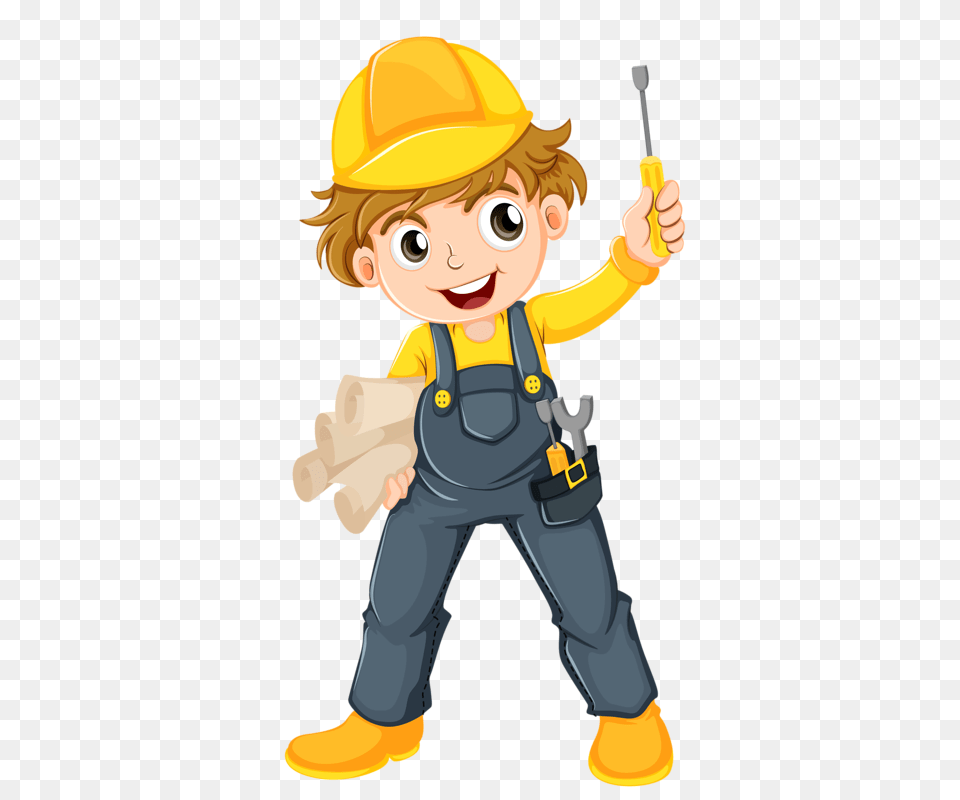 Clip Art Scrapbooks And Scrap, Worker, Person, Baby, Hardhat Free Png