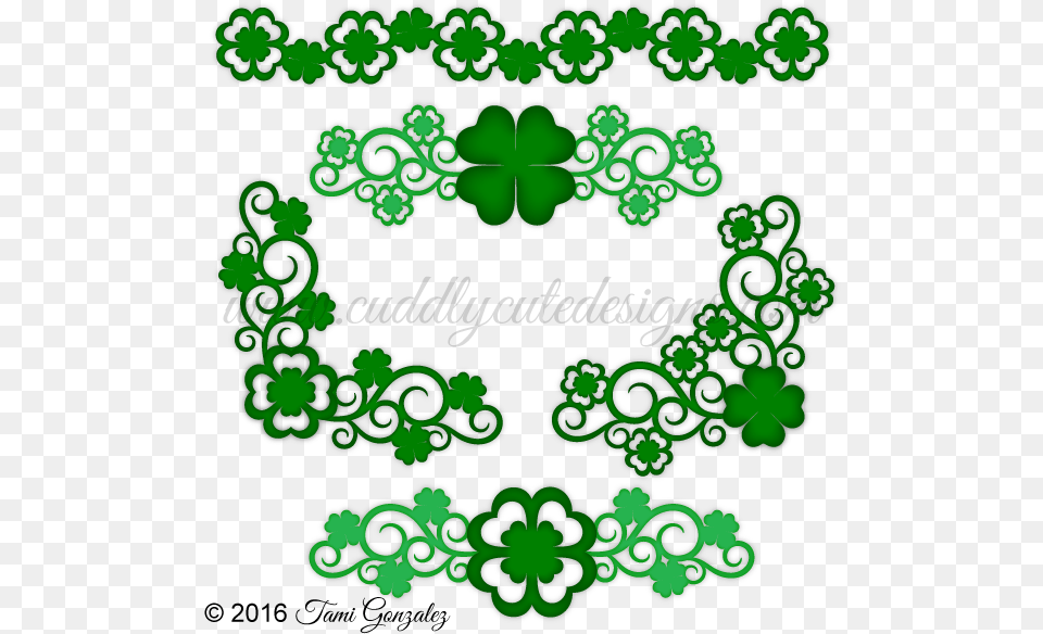 Clip Art Shamrock Borders, Green, Pattern, Floral Design, Graphics Free Png