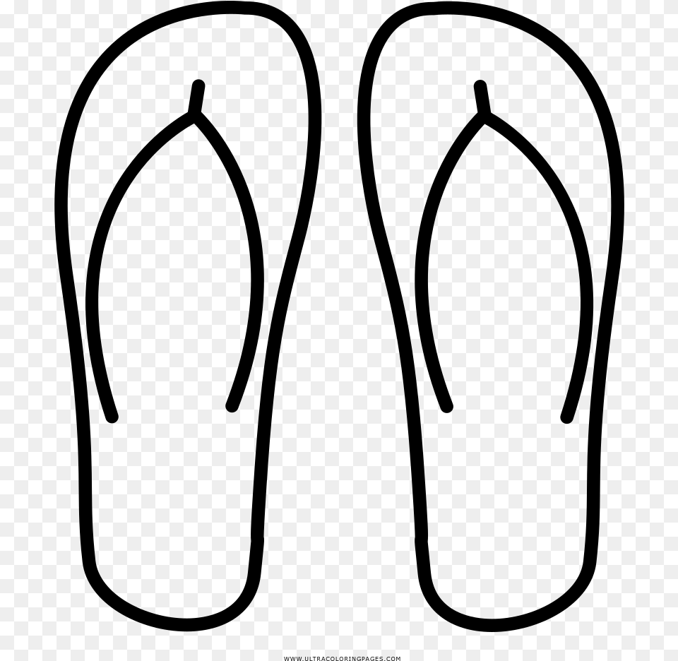 Clip Art Shoe Slide Sandal Transprent Line Art, Gray Png