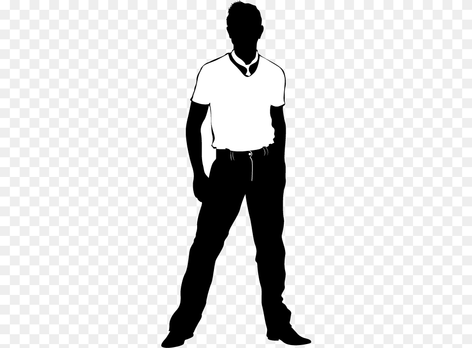 Clip Art Silhouette Computer File Male Male Model Silhouette, Clothing, Shirt, T-shirt, Adult Free Png Download