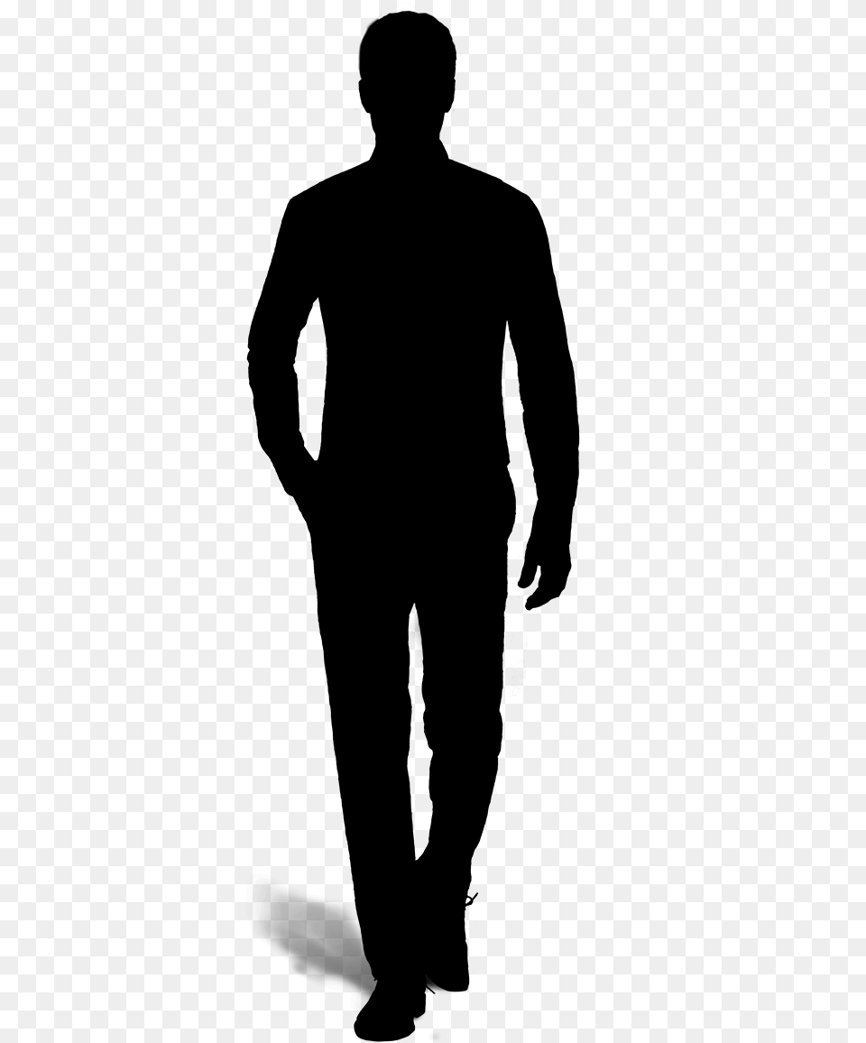 Clip Art Silhouette Vector Graphics Openclipart Image Man Walking Away Silhouette, Gray Free Transparent Png