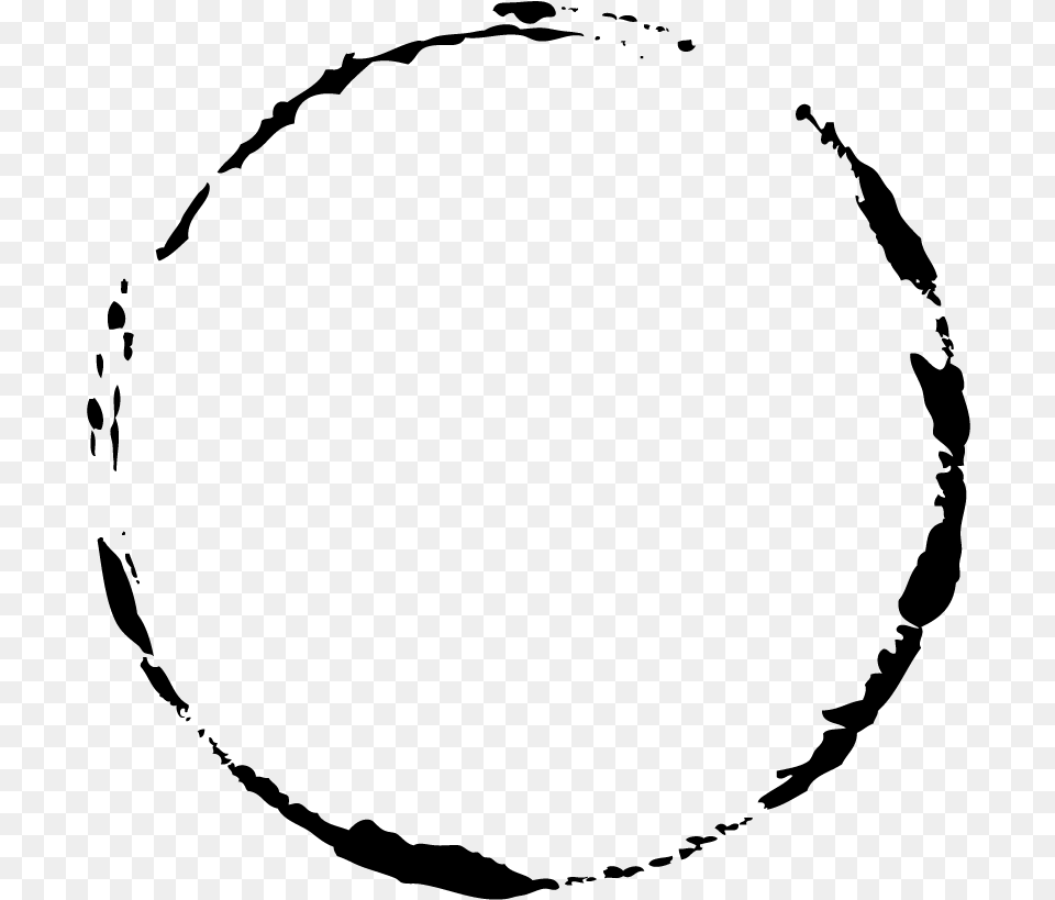 Clip Art Simple Black Transprent Ink Circle Vector, Gray Free Transparent Png