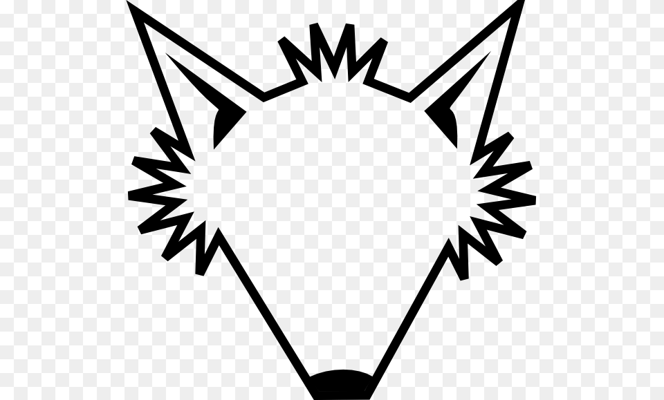 Clip Art Simple Fox Head Outline, Stencil, Emblem, Symbol, Logo Free Png Download