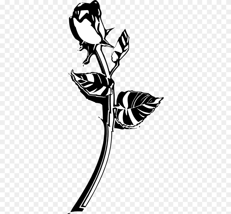 Clip Art Single Rose Black And White, Stencil, Silhouette, Adult, Female Free Png