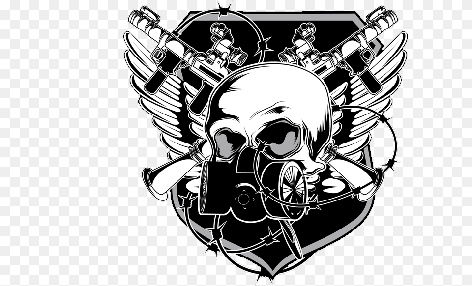 Clip Art Skull With Gas Mask Drawing Cool With Transparent Background, Baby, Person, Face, Head Free Png Download