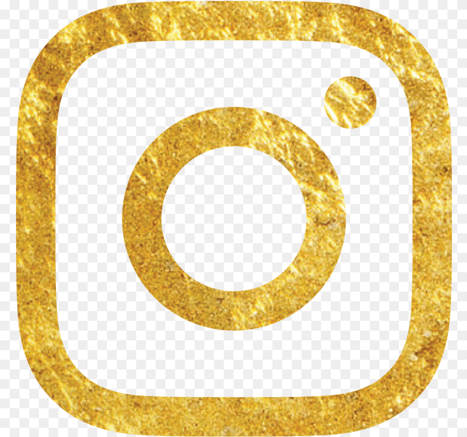 Clip Art Social Media Brand Instagram Logo Gold, Text, Disk Free Png Download